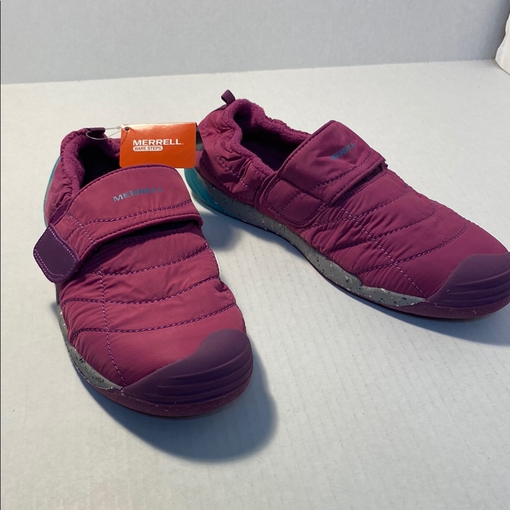 Merrell Women's Shoes Bare Steps 7 Medium in Burgundy Teal and Gray Hiking